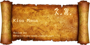 Kiss Masa névjegykártya